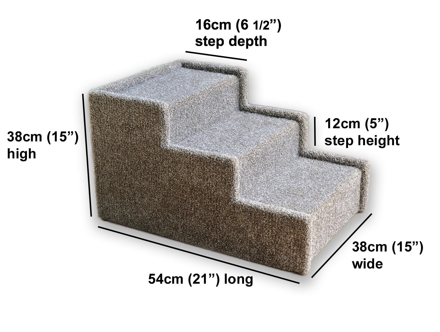 Carpeted pet clearance steps